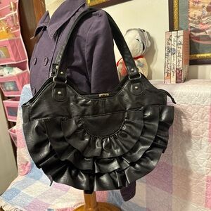 Shoulder bag with ruffles